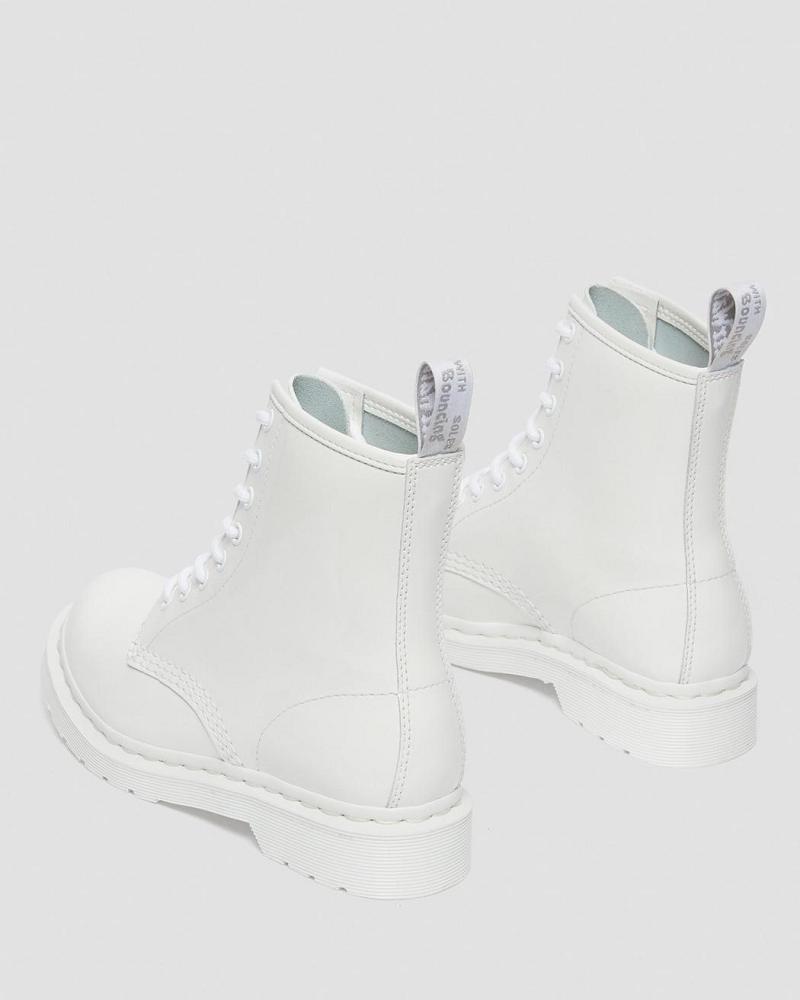 Dr Martens 1460 Mono Lak Leren Veterlaarzen Dames Wit | NL 604UZG